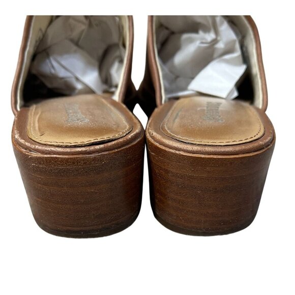 Soludos Venetian Mule Shoes Camel Brown Leather Size 6 Slip On - Picture 5 of 11